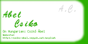 abel csiko business card